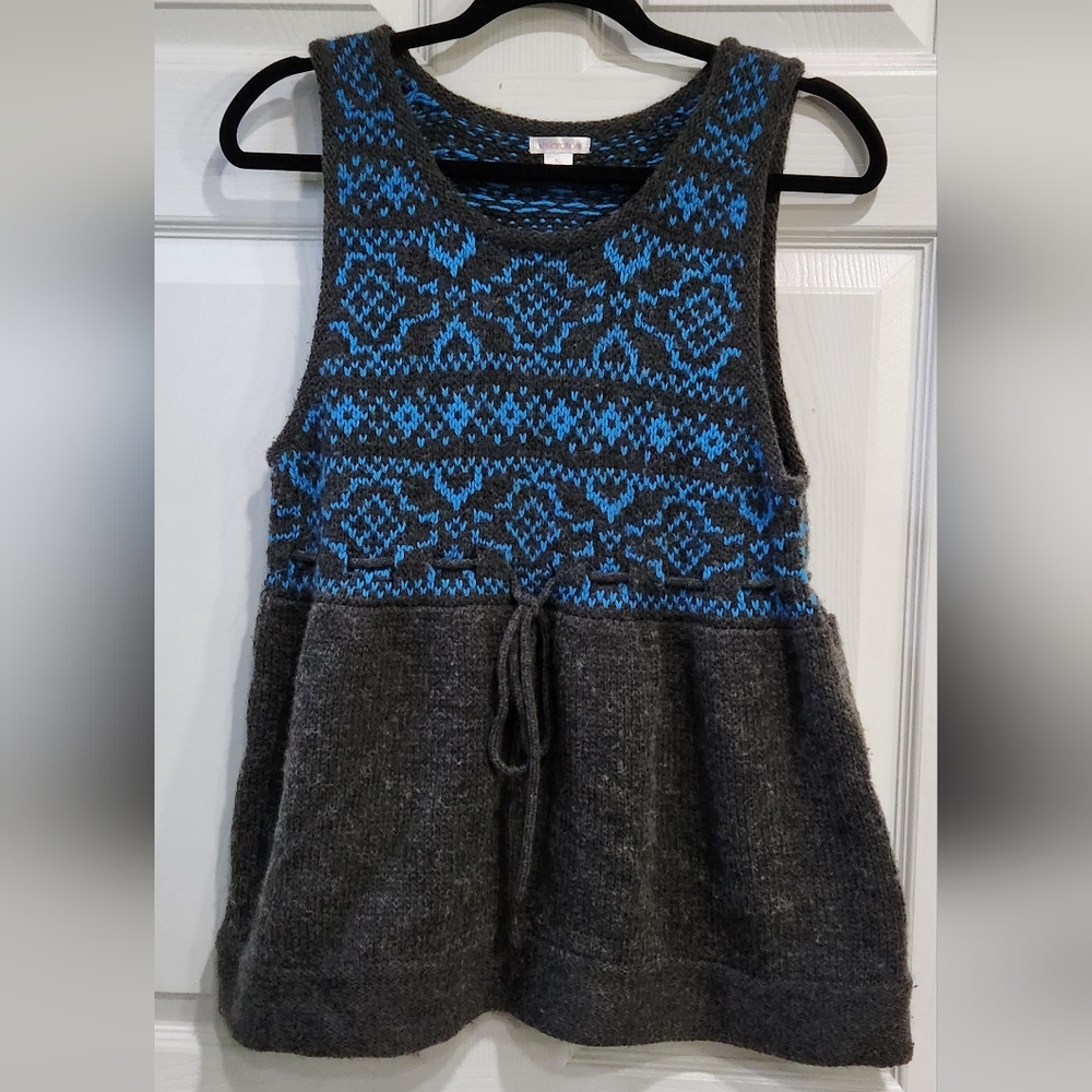 Xhilaration Fair Isle Sweater Vest Empire Waist Women's Size XL